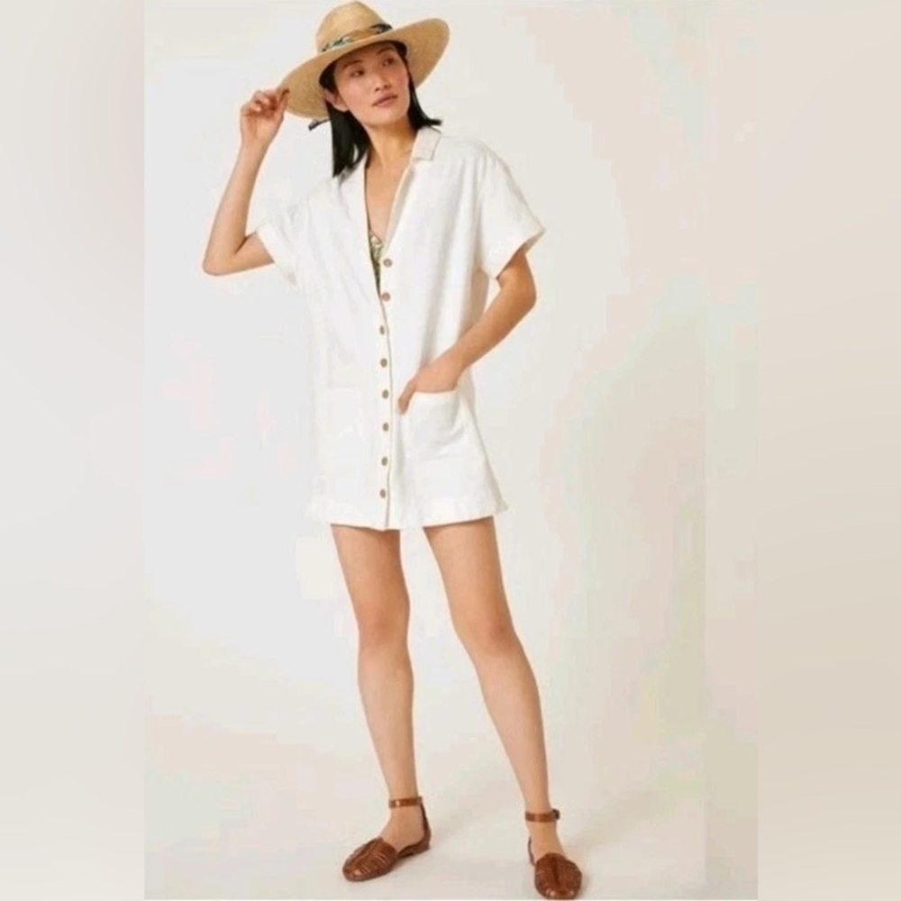 Pilcro Ivory Linen Mini Dress